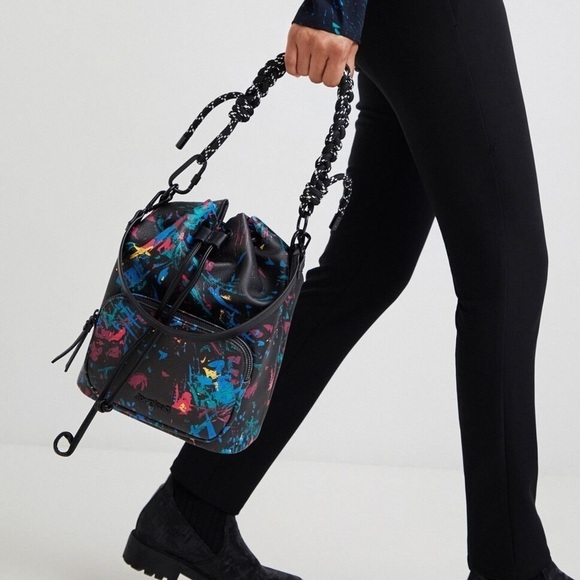 Desigual Handbags - [Desigual] Leather effect printed sack bag